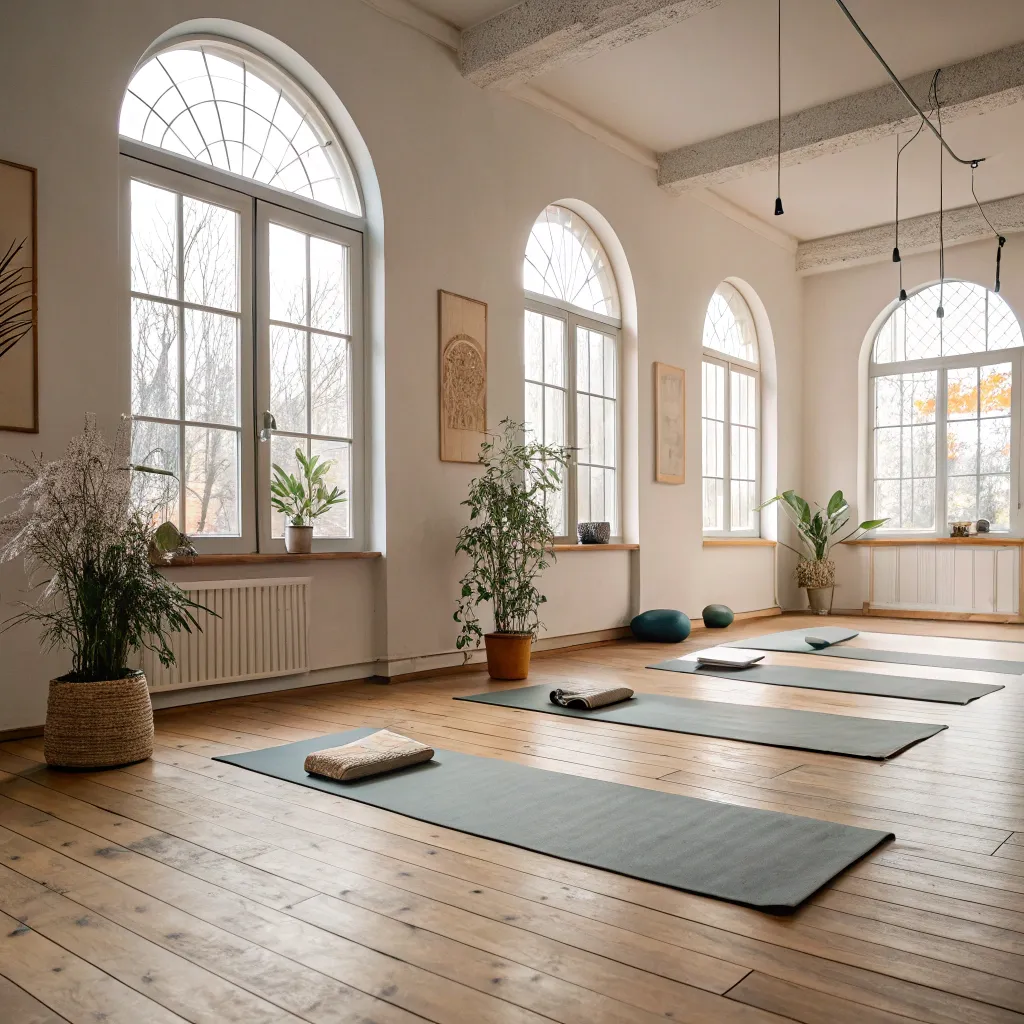 Calm Yoga Studio Setting